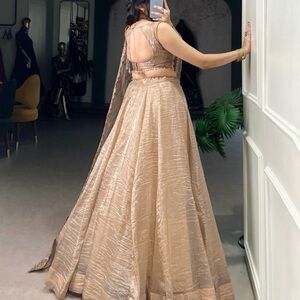 Elegant Gold Lehenga Choli
